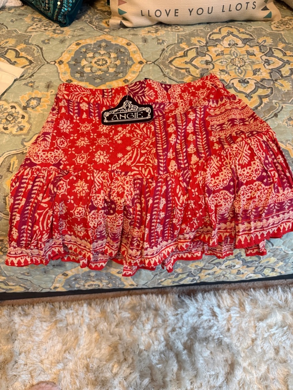 Angie Red & White skort
